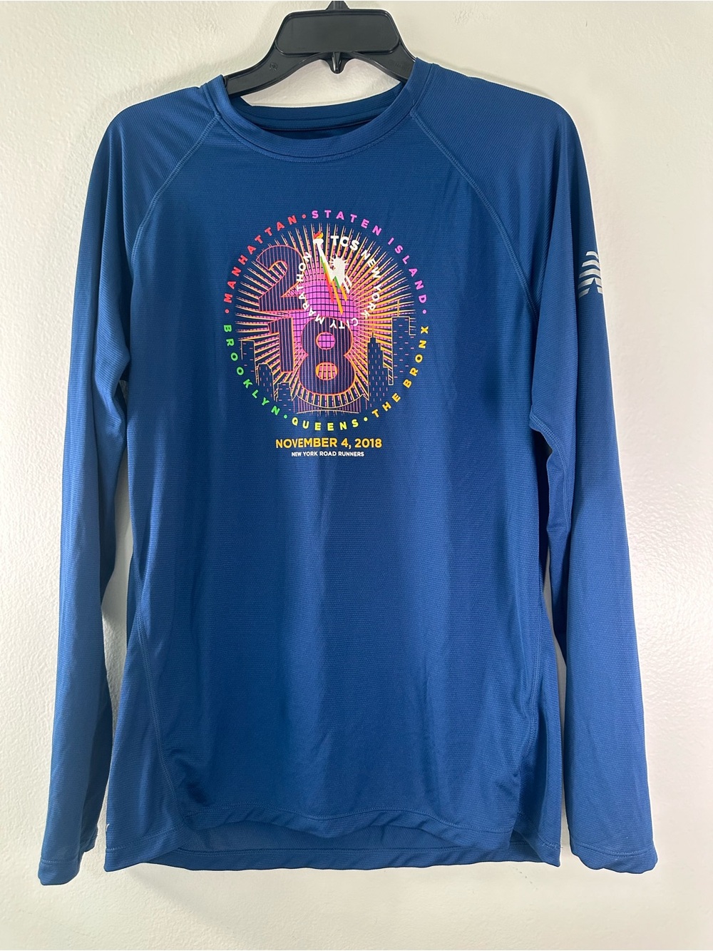 2018 TCS New York City Marathon The Bronx Queens Brooklyn Womens Blue M Jersey
